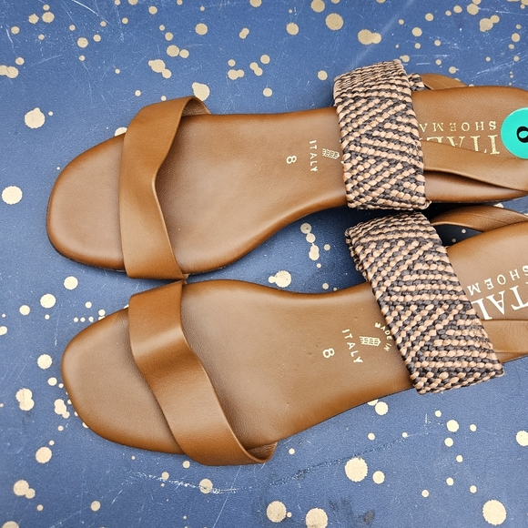 Italian Shoe  Markers Brown Women's Sandals Size 8 - Picture 8 of 16